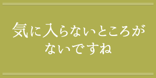 気に入らないところがないですね